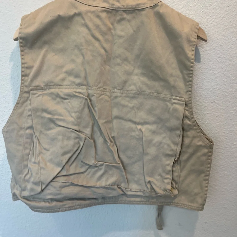 Khaki Utility‎ Vest with Multiple Pockets